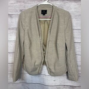 Worthington Beige Open Front Blazer Jacket Women’s Size 6